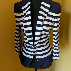 Nautical striped White House black market blazer